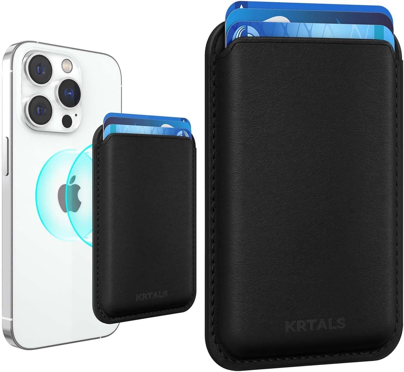 KRTALS Magnetic Wallet Cell Phone Card Holder for Phone Case with Mag-Safe